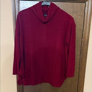 Simply Vera Vera Wang Women's Rich Red Cowl Neck Sweater